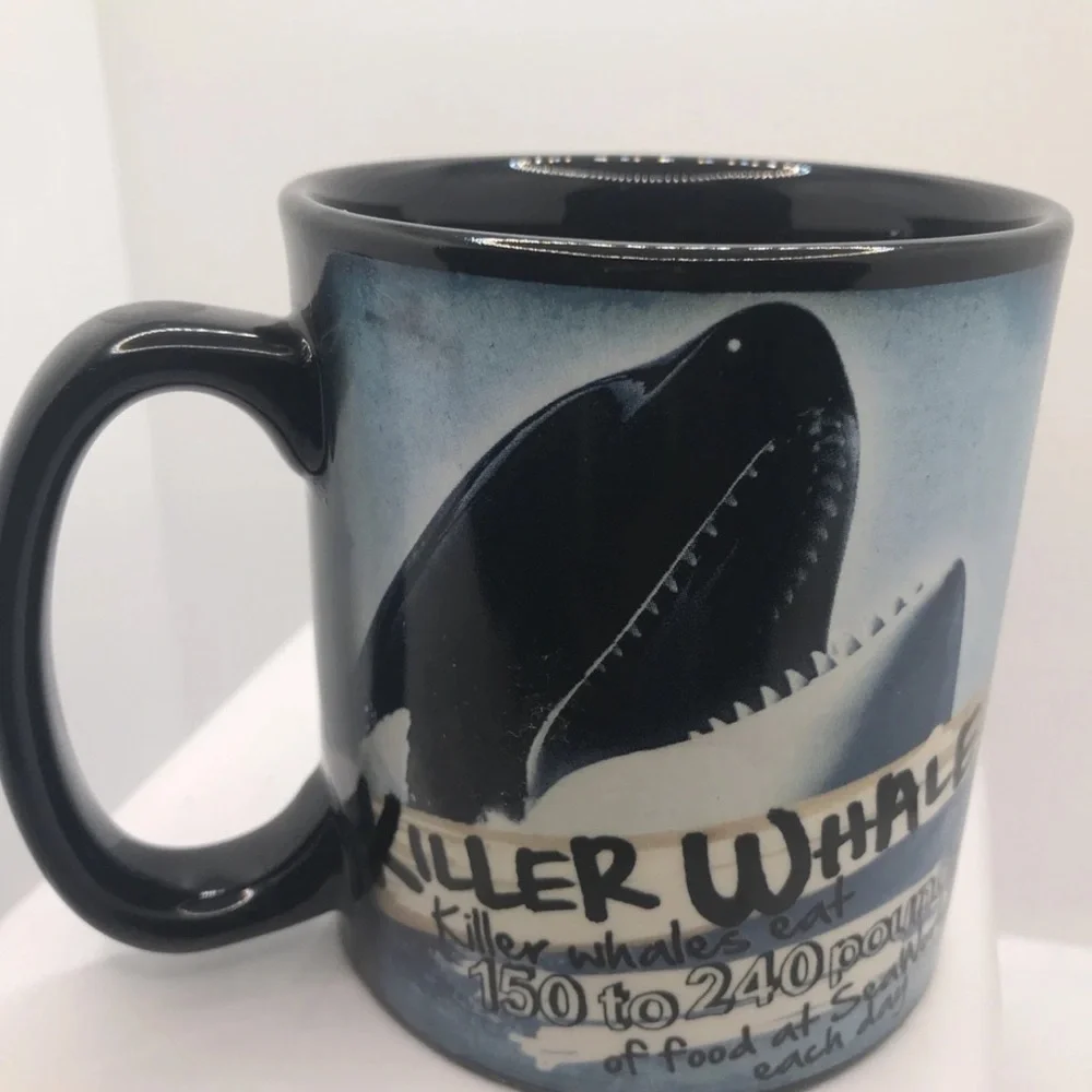 KILLER WHALE COFFEE MUG. SEAWORLD COFFEE TEA CUP Deco  Mug - Picture 2 of 9